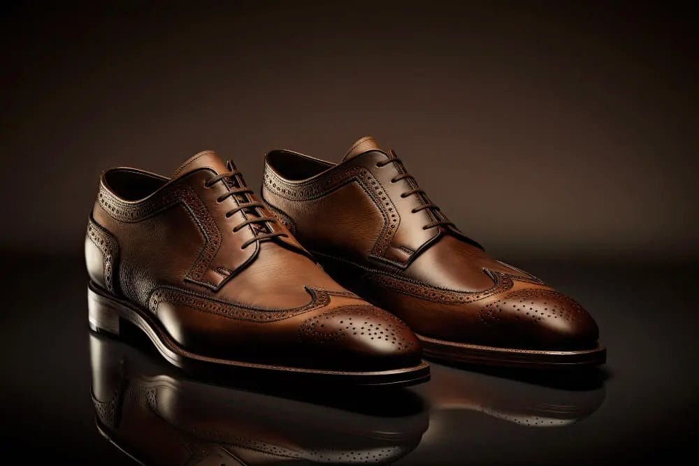 sepatu pantofel coklat
