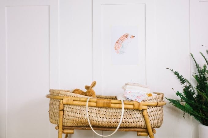 illustrasi bassinet pada bayi