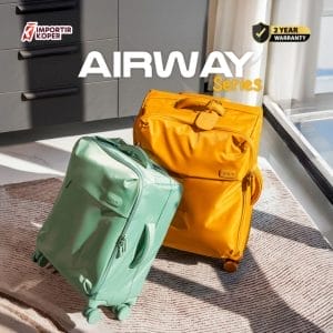 3 importir koper airway one pocket series 20 inch kabin kain nylon premium suitcase travel business