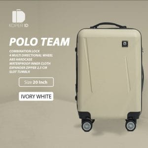 4 tas koper hardcase fiber kabin dengan expander dan slot botol polo team concept size 20 inch 3001