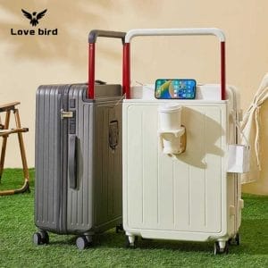 6 love bird koper troli lebar wanita 2024 casing kata sandi perjalanan baru casing asrama 20 inci pria roda universal 24 inci kapasitas besar