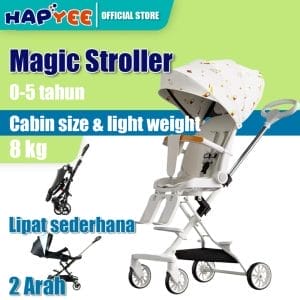 8. hapyee stroller 2 way foldable