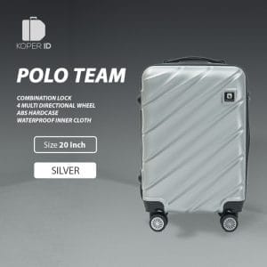 8 tas koper hardcase polo team kabin size 20 inch 1002