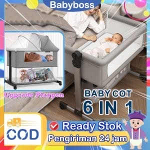 8 [tinggi dapat disesuaikan]box bayi tempat tidur bayi portabel travel cot bassinet lipat tempat tidur cosleeper boks bayi cradle katil bayi goyang