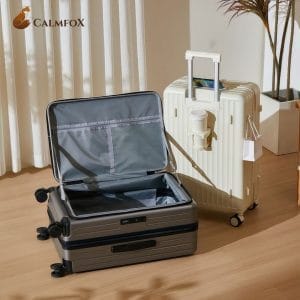 9. clamfox koper bagasi dengan kapasitas yang dalam 24 inch koper kabin 20 inch laptop multifungsi koper travel usb charger 22 inch cup holder