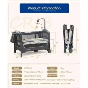 3. box bayi right start py 888 tempat tidur bayi ranjang bayi baby box bisa dilipat