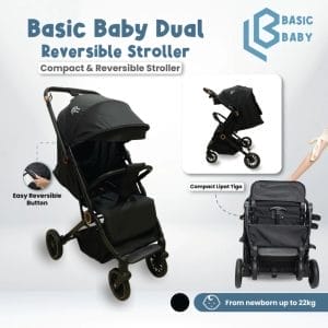 Basic Baby Dual Reversible Stroller - Stroller Compact Travelling
