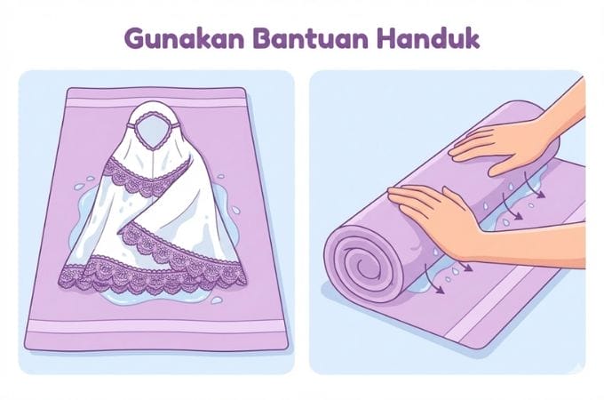 9. Gunakan Bantuan Handuk